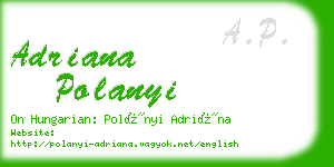 adriana polanyi business card